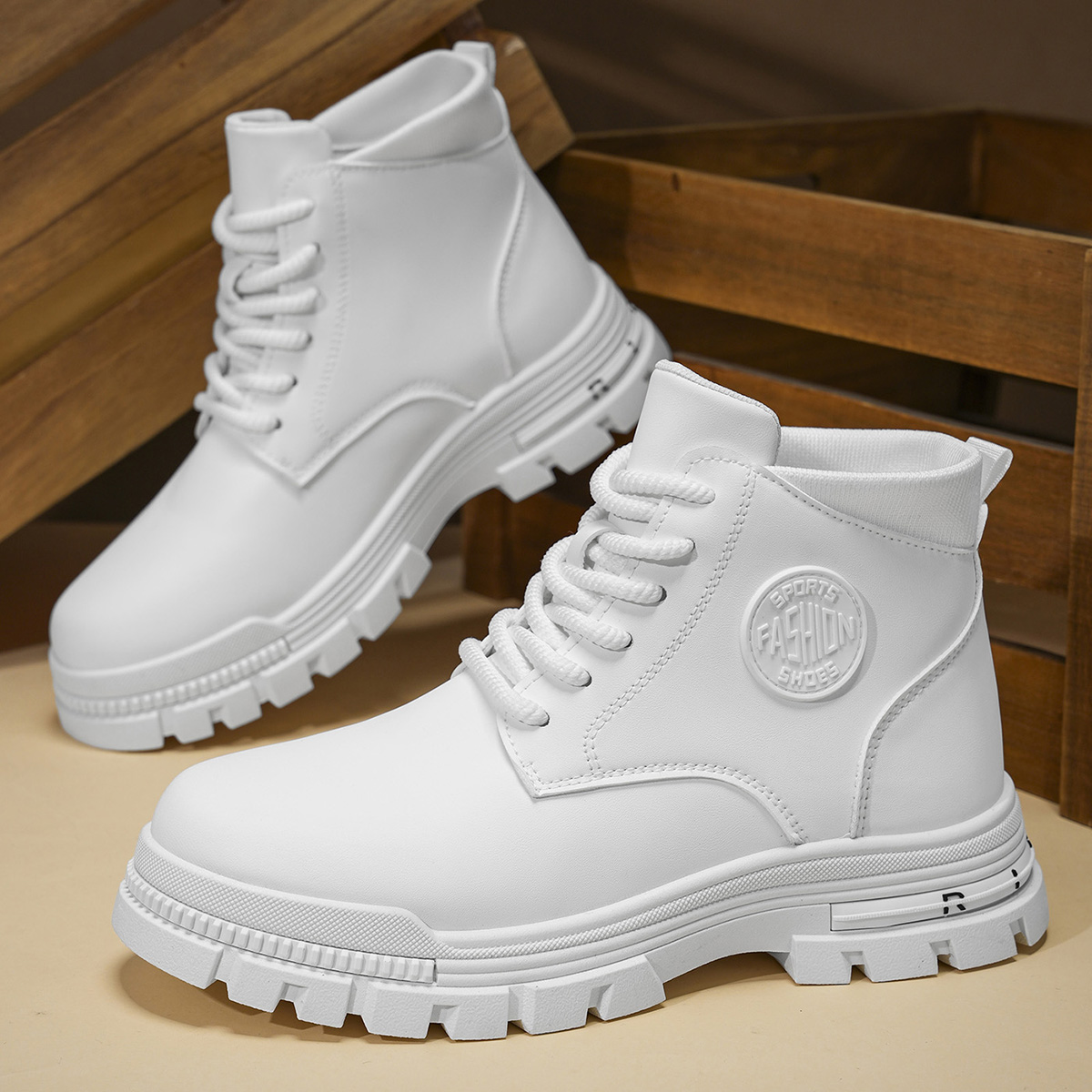 Men'S Shoes Timberland - Botas de motocicleta brancas elegantes para