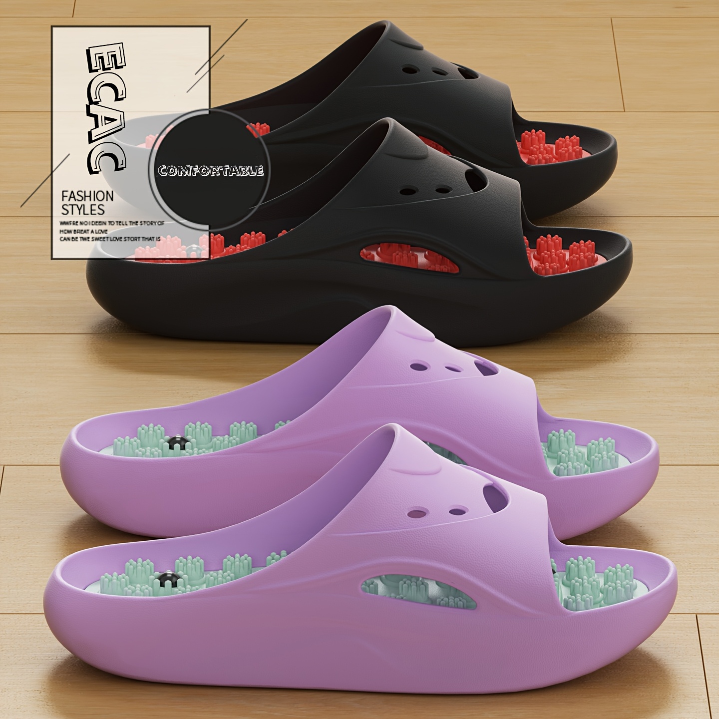 Men'S Shoes For Summer - Chinelos de Massagem EVA para Mulheres