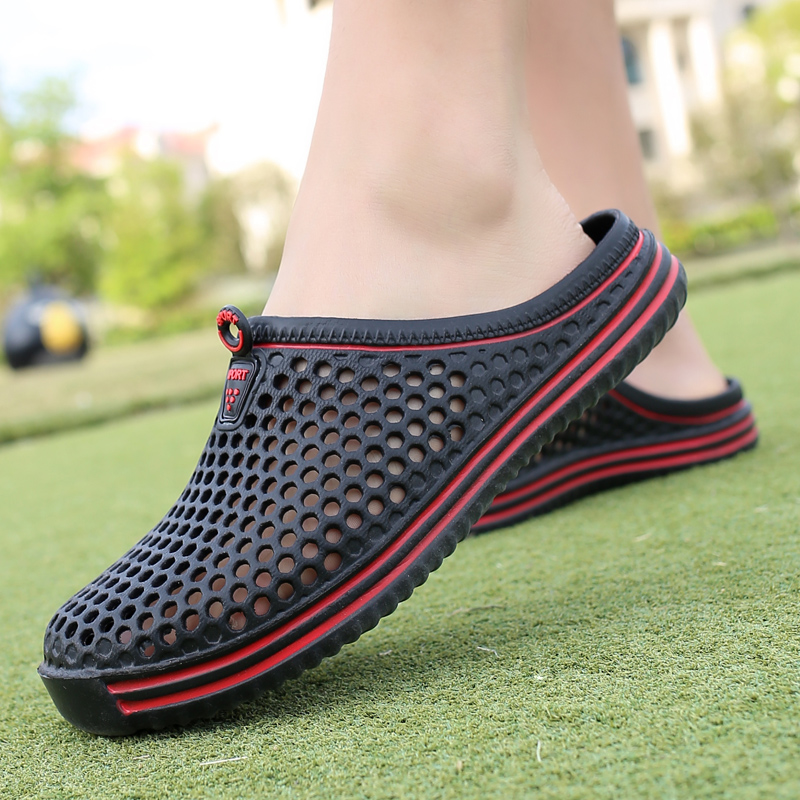 Sport Slide Men - Chinelos esportivos masculinos com linhas suaves,