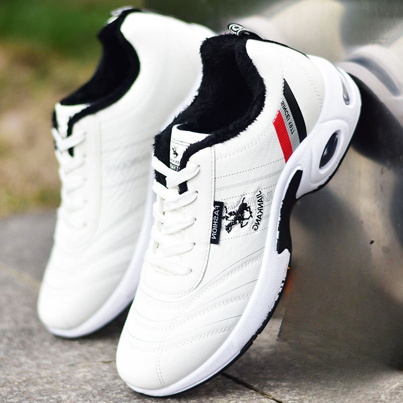 Men Shoes Runners - Tênis de couro masculino casual versátil
