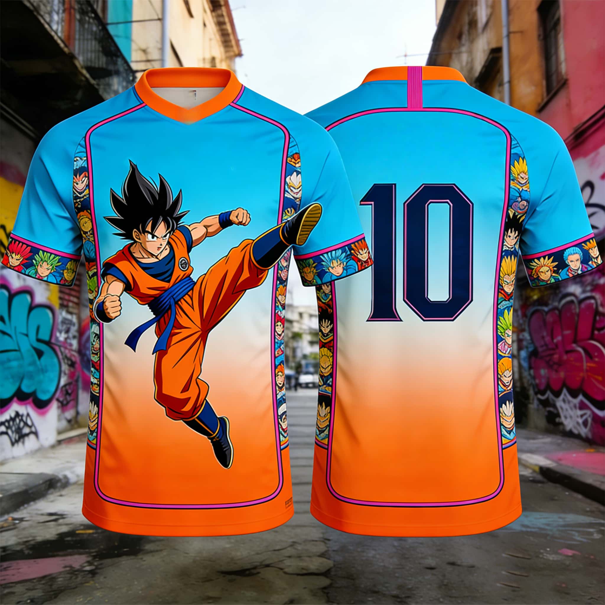 Men Shoes Vs Women - Camiseta Oversized 3D Dragon Ball Goku