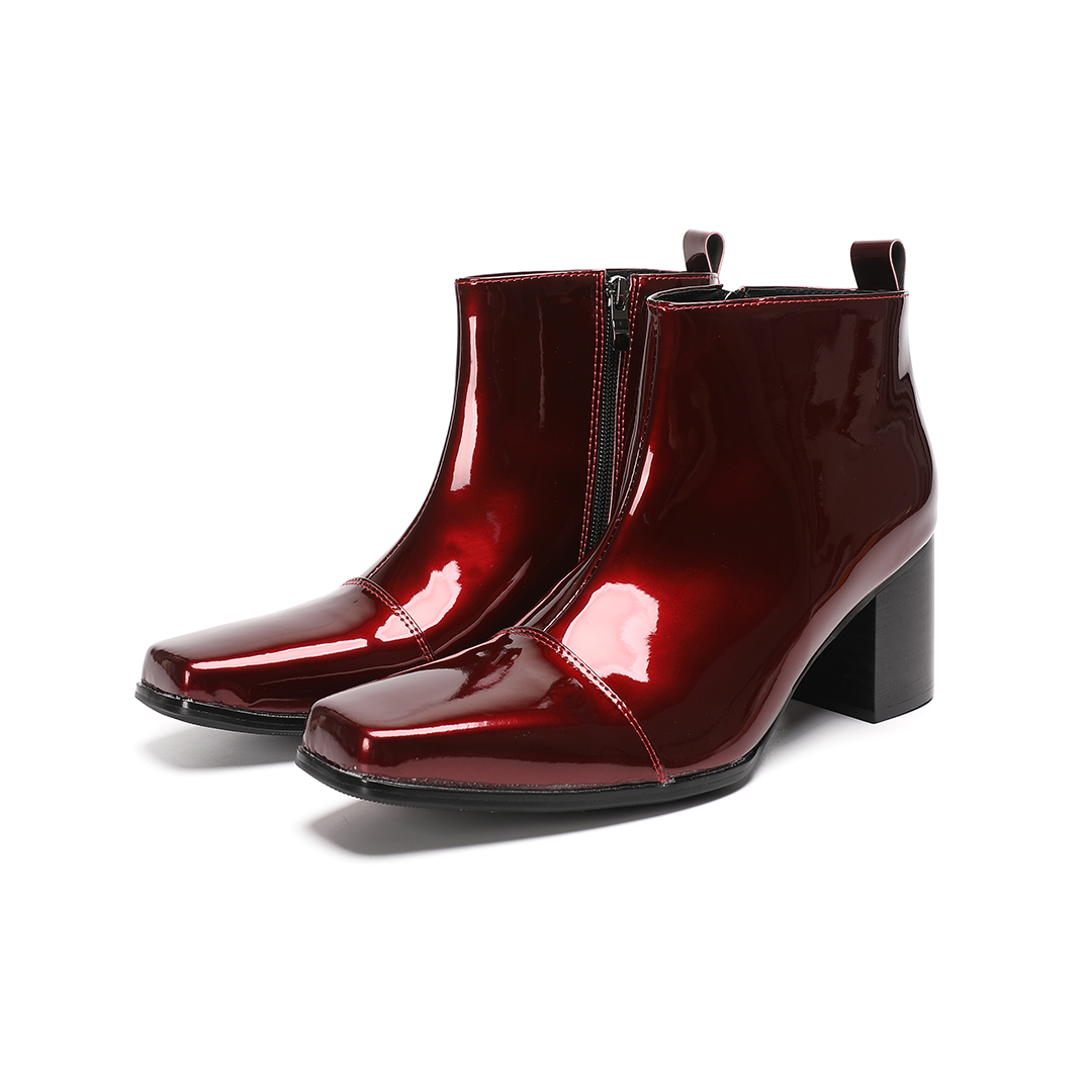 Men'S Shoes Zipper - Botas de cano curto masculinas de