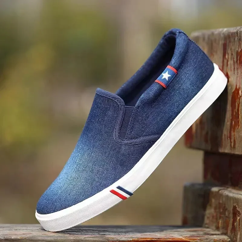 Men'S Shoes For Summer - Denim sapatos de lona masculinos deslizamento-em