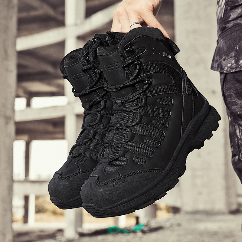 Hiking Boot Waterproof - Botas Táticas Masculinas com Cadarço, Calçados