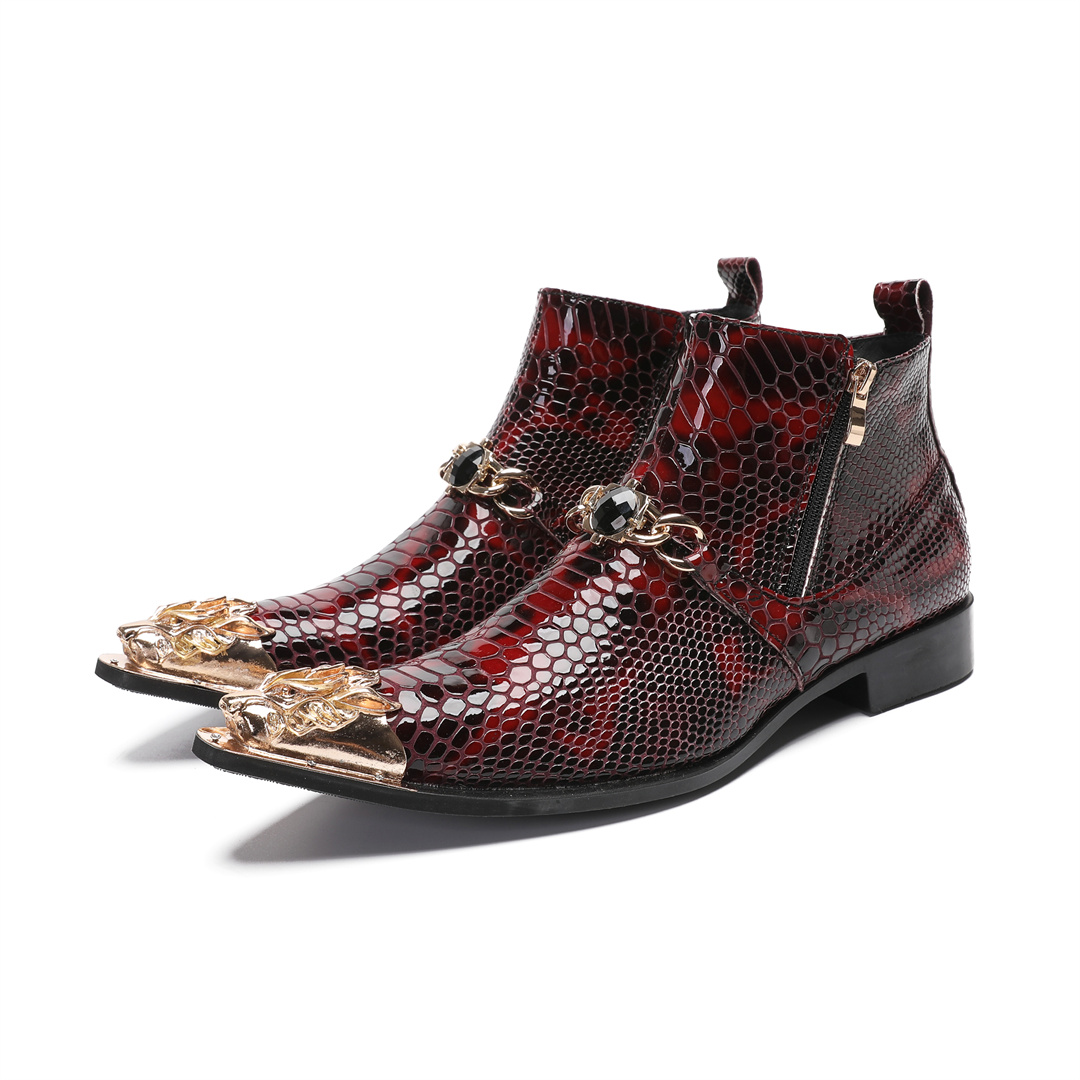 Botas de cano curto de couro l - Men'S Shoes Zipper avaliação e preço