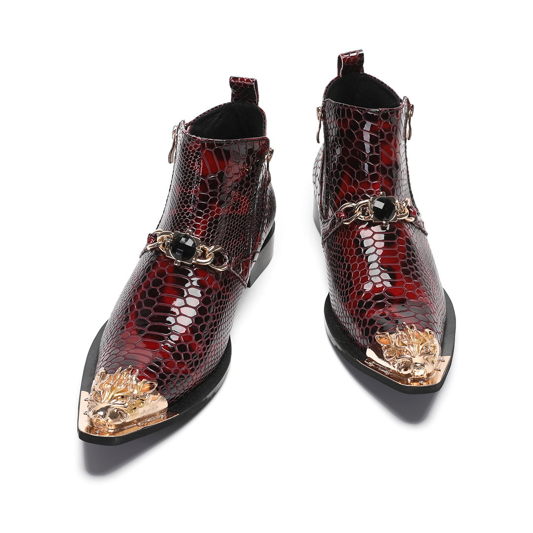Botas de cano curto de couro l - Men'S Shoes Zipper avaliação e preço
