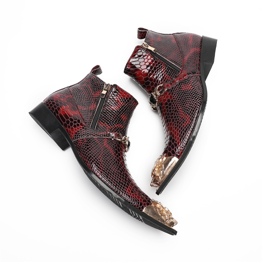 Botas de cano curto de couro l - Men'S Shoes Zipper avaliação e preço