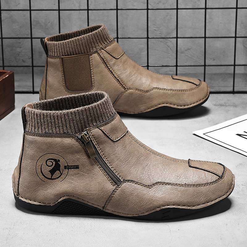 Botas Casuais Masculinas de So - Men'S Shoes Zipper avaliação e preço