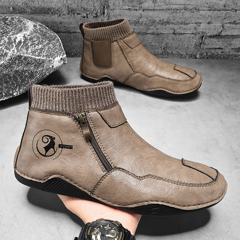 Botas Casuais Masculinas de So - Men'S Shoes Zipper avaliação e preço
