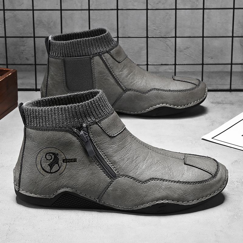 Botas Casuais Masculinas de So - Men'S Shoes Zipper avaliação e preço