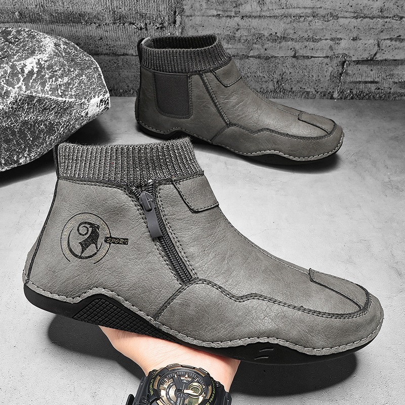 Botas Casuais Masculinas de So - Men'S Shoes Zipper avaliação e preço