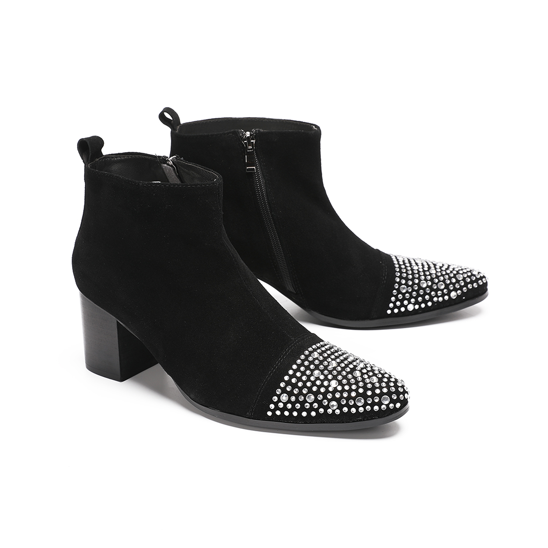 Botas masculinas de camurça co - Men'S Shoes Zipper avaliação e preço