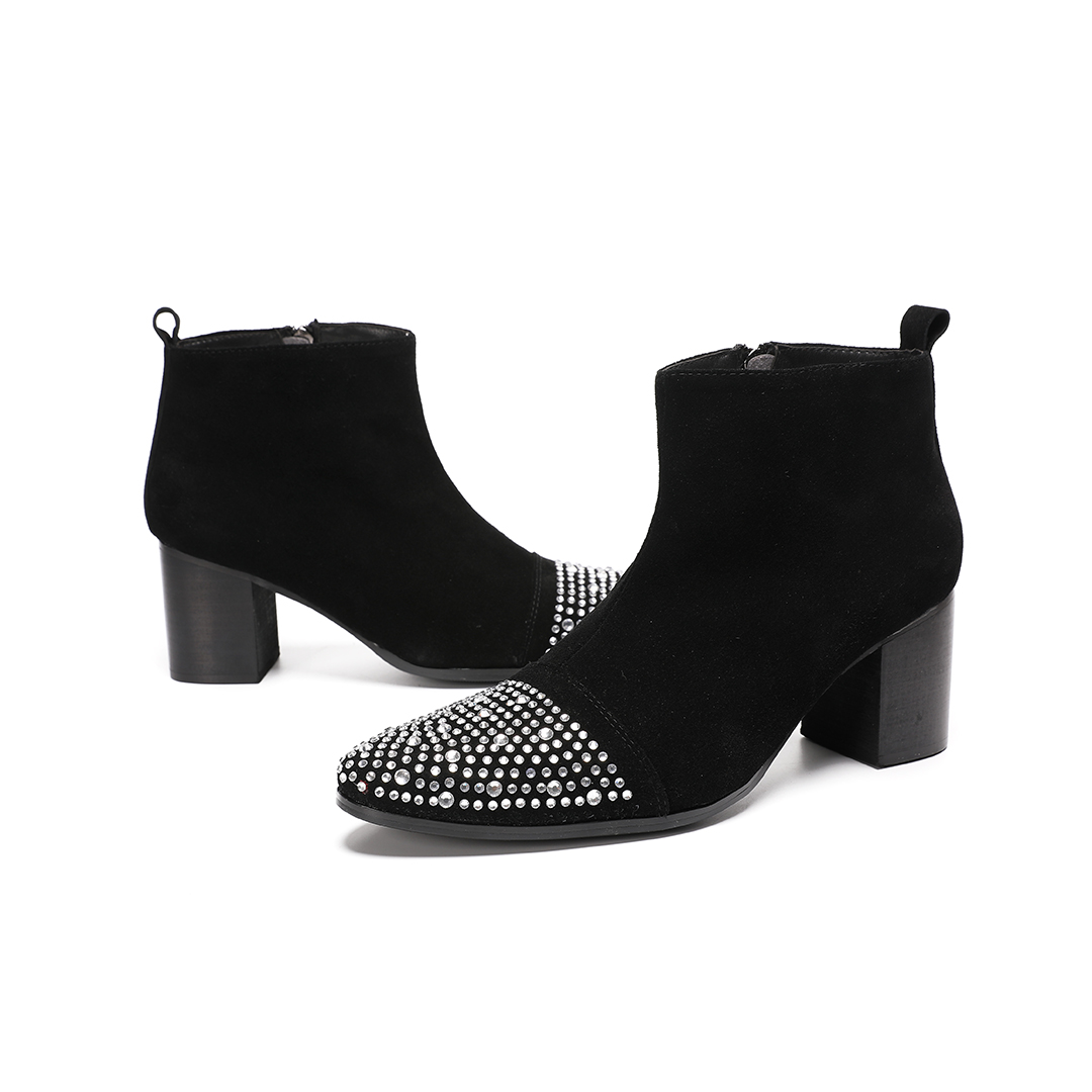 Botas masculinas de camurça co - Men'S Shoes Zipper avaliação e preço