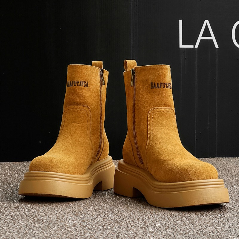 Botas Curtas de Inverno Estilo - Men'S Shoes Zipper avaliação e preço